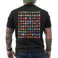 Banderas Internacionales Del Mundo Banderas Mapa Del Mundo Camiseta Hombre Estampado Espalda