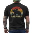 Bär Papaatertag Retro Papa Bär T-Shirt mit Rückendruck