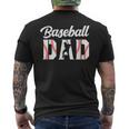 Baseball Dad Apparel Dad Baseball Men's T-shirt Back Print