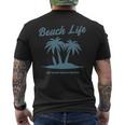 Beach Lifestyle Life Surfer Island Eat Sleep Beach Repeat Men's T-shirt Back Print