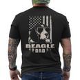 Beagle Dad Cool Vintage Retro Proud American Men's T-shirt Back Print
