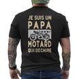 Belle Idea Cadeau Je Suis Un Papa Motard Qui Déchire T-Shirt mit Rückendruck