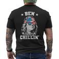 Ben Chillin 4Th Of July Ben Franklin American Flag Men's T-shirt Back Print
