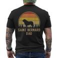 Bernhardiner Hund Papaintage Bernhardiner Liebhaber T-Shirt mit Rückendruck