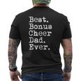 Best Bonus Cheer Dad Ever Cheerleading Stepdad From Daughter Mens Back Print T-shirt