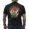 Best Cat Dad Ever Retrointage Katze Katzen Papa Geschenk T-Shirt mit Rückendruck