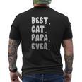 Best Cat Papa Ever Cat Owner Dad Fathers Mens Back Print T-shirt