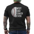 Best Dad Coach Ever Baseball Tee For Sport Lovers Mens Back Print T-shirt