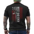 Best Dad Ever Daddy Gun Rights Ar15 American Flag Patriotic Men's T-shirt Back Print