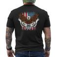 Best Dad Ever Eagle With Us American Flag Fathers Day Men's T-shirt Back Print