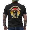 Best Goat Dad Ever Face Retro Vintage Sunset Men's T-shirt Back Print