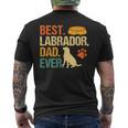 Best Labrador Dad Ever Fathers Day Retriever Dog Lover Men's T-shirt Back Print