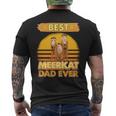 Best Meerkat Dad Ever Papaatertag Erdmännchen T-Shirt mit Rückendruck