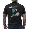 Best Papa By Par For Golfing Grandpa Fathers Day Birthday Men's T-shirt Back Print