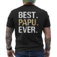 Best Papu For Grandfather From Granddaughter Grandson Mens Back Print T-shirt