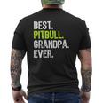 Best Pitbull Grandpa Ever Dog Lover Mens Back Print T-shirt