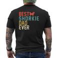 Best Shorkie Dad Ever Retro Vintage Mens Back Print T-shirt
