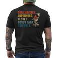 Bester Bonus Papa Superheld Grillmeister Zumatertag T-Shirt mit Rückendruck