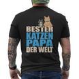 With Bester Katzenpapa Der Welt T-Shirt mit Rückendruck