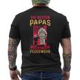 Bester Papa Feuerwehr Best Papa Fire Brigade T-Shirt mit Rückendruck