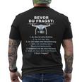 Bevor Du Fragst Drone Pilot T-Shirt mit Rückendruck