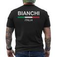 Bianchi Italian Name Family Surname Italy Flag Italia T-Shirt mit Rückendruck