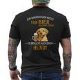 Bier Und Coole Hunde Lustiger Spruch Papa Labrador Gassi T-Shirt mit Rückendruck