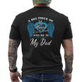 A Big Piece Of My Heart Live In Heaven And He Is My Dad Memorial Fathers Blue Angel Mens Back Print T-shirt