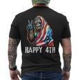Bigfoot 4Th Of July Happy 4Th Patriotic Usa Ns Boys Men's T-shirt Back Print