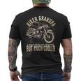 Biker Grandpa Grandad Motorcycle Motorbike Bike Adventure Men's T-shirt Back Print