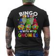 Bingo With My Gnomies Gambling Bingo Player Gnome Buddies Men's T-shirt Back Print