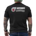 Birthday Party Matching Family Pit Crew Race Car Mama Men's T-shirt Back Print
