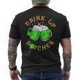 Bitches Drink Up St Patrick's Day Beer Lover Womens Men's T-shirt Back Print