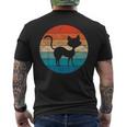 Black Cat 70S 1970S Retro Theme Party Style Vintage Costume Men's T-shirt Back Print