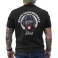Black Goldendoodle Dog Dad Mens Back Print T-shirt
