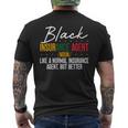 Black Insurance Agent African American Black History Month Men's T-shirt Back Print