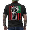 Black Power Flag Pan-African Liberation Marcus Garvey Men's T-shirt Back Print