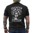 Black History Education Is Freedom Books Women Men's T-shirt Back Print