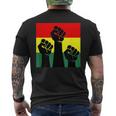 Black History Month Fist Men's T-shirt Back Print
