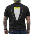 Black And White Tuxedo With Yellow Bow Tie NoveltyMen's T-shirt Back Print