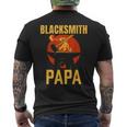Blacksmith Papa Job Blacksmithing Dad Father Daddy Father's Men's T-shirt Back Print