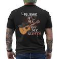 Blame It All On My Roots Country Music Lover Men's T-shirt Back Print