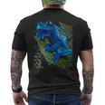 Blue Poison Dart Frog Colored Exotic Animal Amphibian Pet Men's T-shirt Back Print
