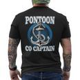Boating Pontoon Co Captain Son Boy Kid Dad Grandpa Boat Men's T-shirt Back Print