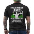 Bogenschützen Papa Pfeil Und Bogen Bogenschießen T-Shirt mit Rückendruck