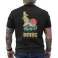 Boise Idaho Outdoors Nature & Mountains Vintage State Pride Men's T-shirt Back Print