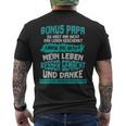 Bonus Papa Stiefvater Sprüche Geschenk For Dads And Dad T-Shirt mit Rückendruck