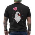 Be My Boo Valentine Ghost With Balloon Happy V Day Couple Men's T-shirt Back Print