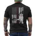 Border Collie Dad Dog American Flag Border Collie Outfit Men Mens Back Print T-shirt