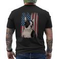 Boston Terrier American Flag Patriotic 4Th Of July Men's T-shirt Back Print